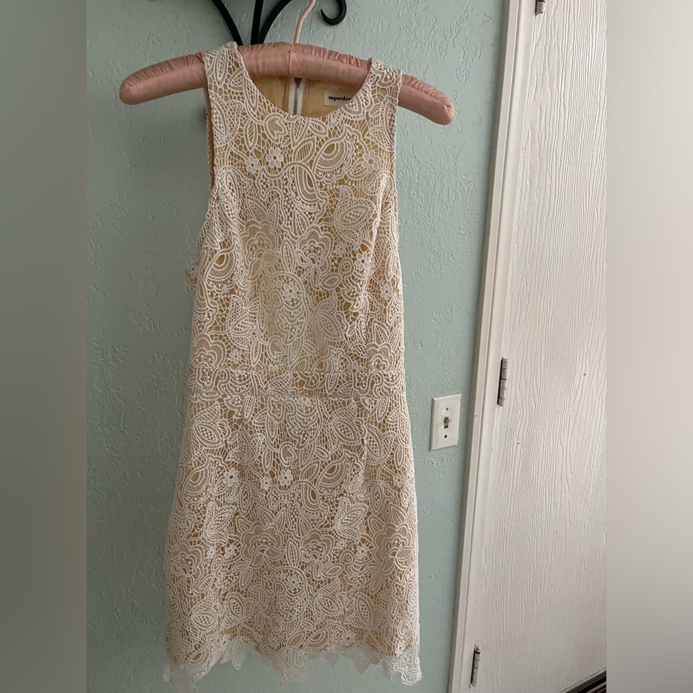 Superdown White Lace Dress size small